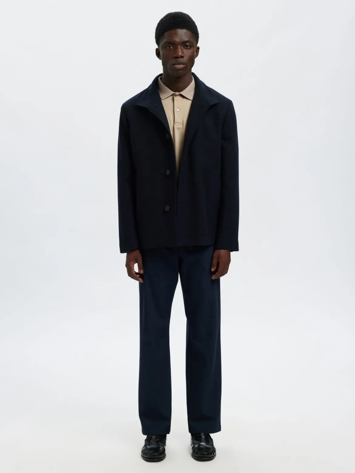 Selected miesten pikeepaita SLHFAVE Button Ss Polo Noos, Oatmeal