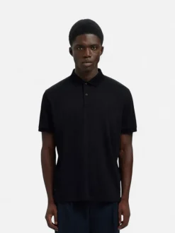 Selected miesten pikeepaita SLHFAVE Button SS Polo, musta