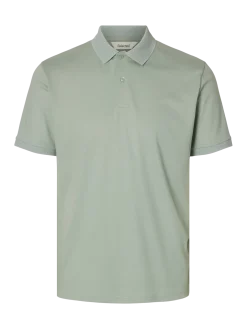 Selected miesten pikeepaita SLHFAVE Button Ss Polo Noos, Aqua Gray