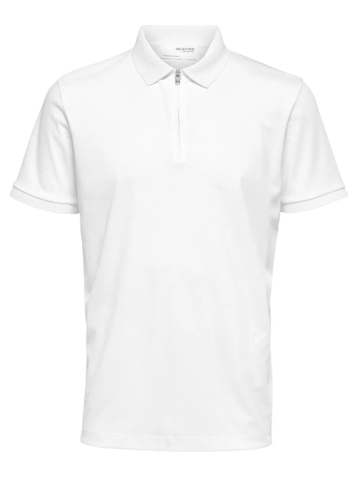 Selected miesten pikeepaita Fave Zip, Cloud Dancer