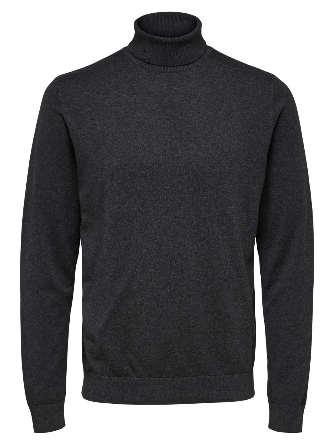 Selected, Miesten Pooloneule, Berg Roll Neck Tummanharmaa