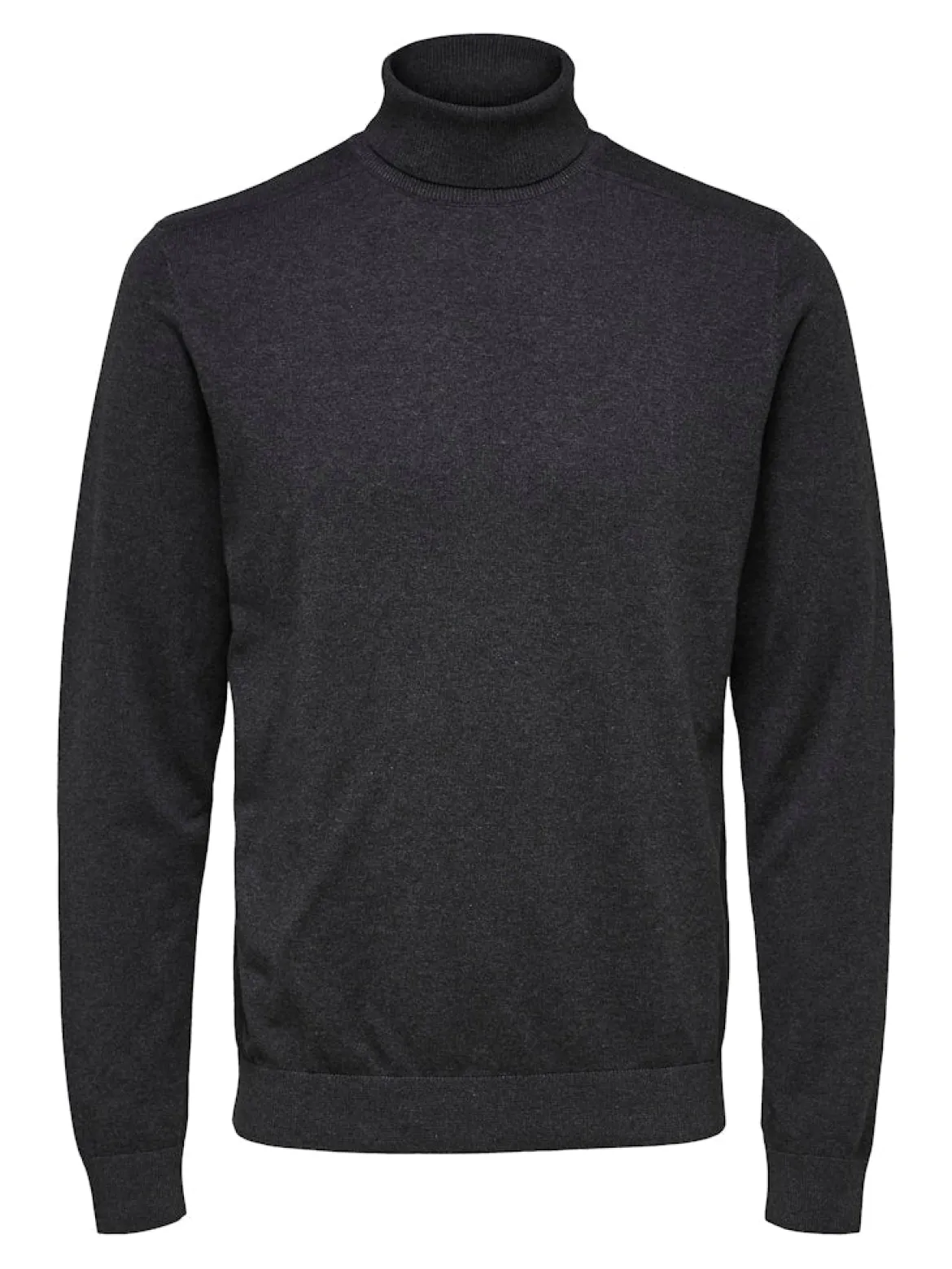 Selected miesten pooloneule Berg Roll Neck Noos, Antracit Melange