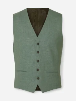 Selected miesten pukuliivi Slim Oasis Vest, Light Green Melange