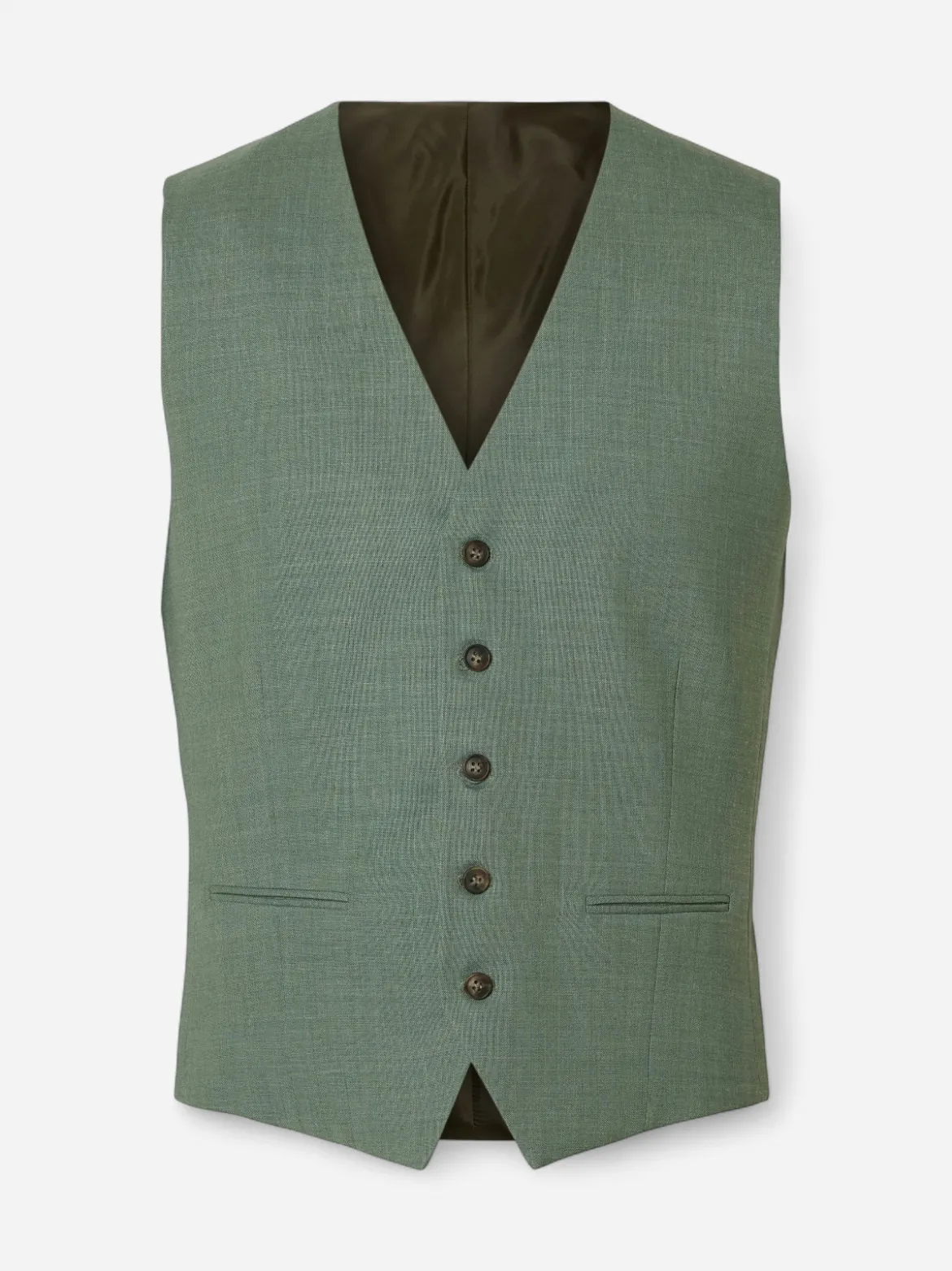 Selected miesten pukuliivi Slim Oasis Vest, Light Green Melange