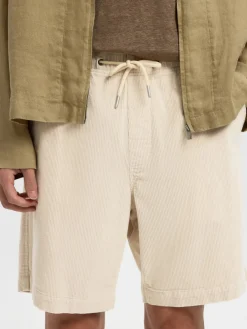 Selected miesten shortsit SLHREGULAR-JACE Corduroy Shorts, Fog