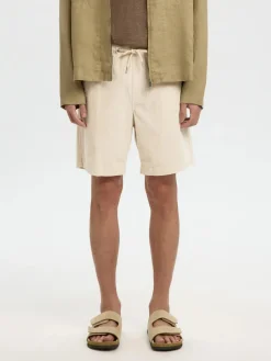Selected miesten shortsit SLHREGULAR-JACE Corduroy Shorts, Fog