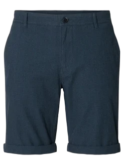 Selected Miesten Shortsit, SLIM LUTON FLEX SHORTS Dark Sapphire W. Bering S