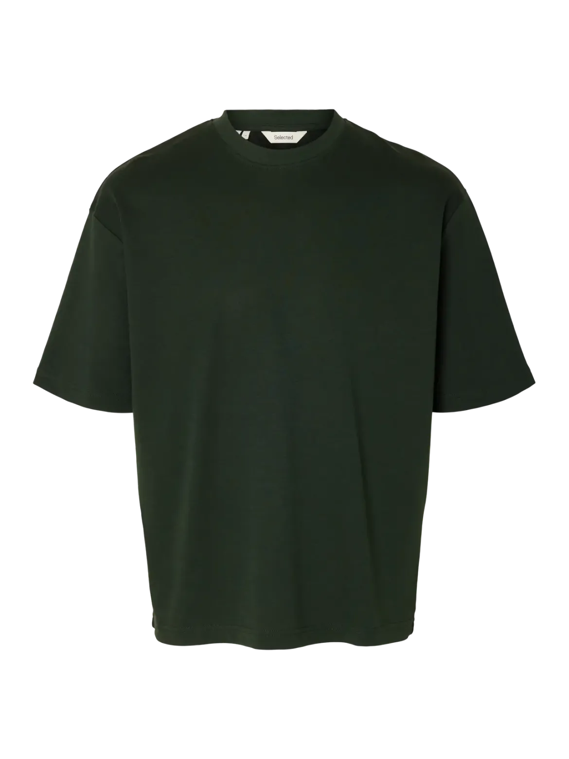 Selected miesten t-paita, LOOSE OSCAR SS O-NECK Deep Forest