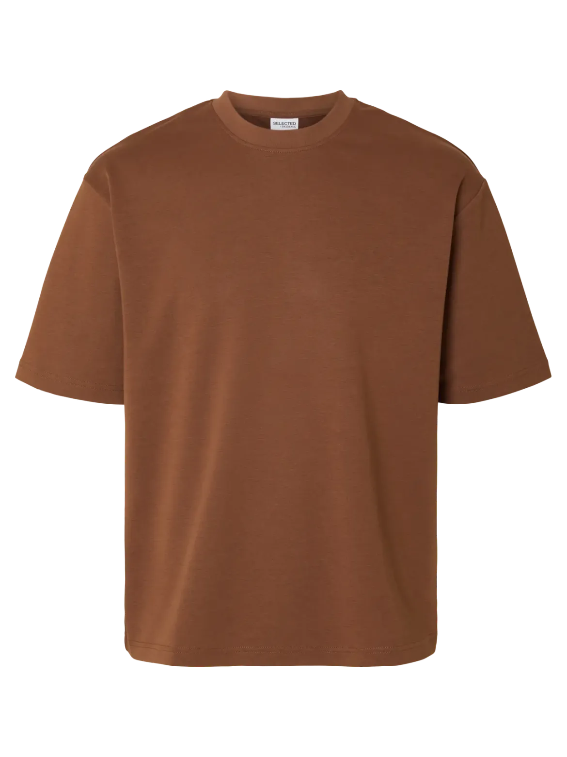 Selected miesten t-paita, LOOSE OSCAR SS O-NECK Soft Silt