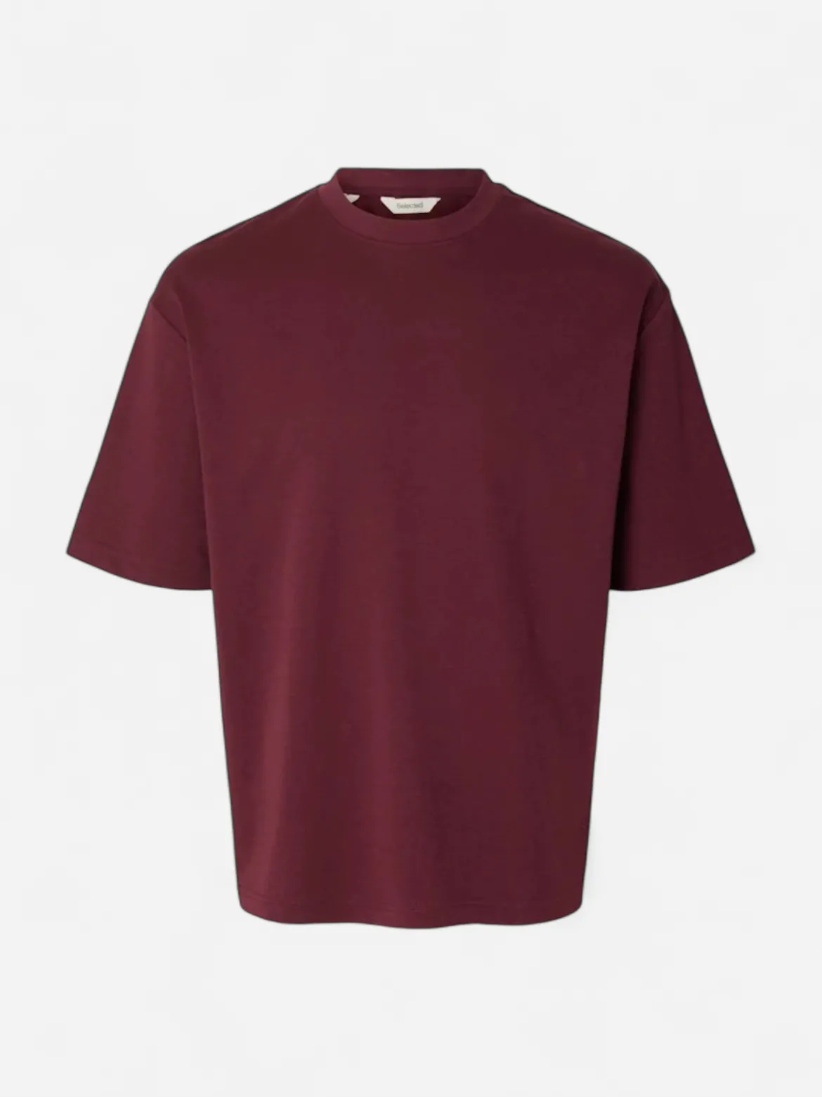 Selected miesten T-paita Loose Oscar, Tawny Port
