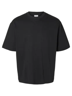 Selected miesten t-paita, LOOSE OSCAR SS O-NECK Black