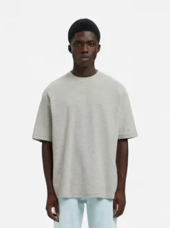Selected miesten t-paita, LOOSE OSCAR SS O-NECK, Light Grey Melange