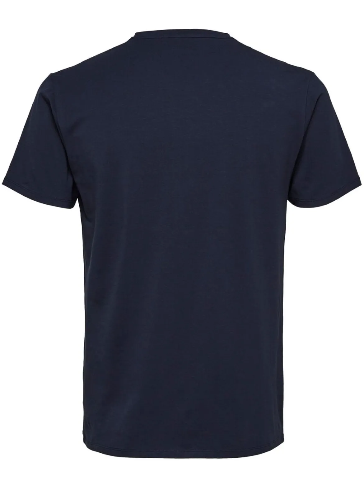 Selected Miesten T-paita, Pima Ss V-neck Tummansininen