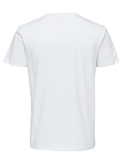 Selected Miesten T-paita, Pima Ss O-neck Valkoinen