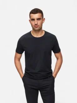Selected Miesten T-paita, Pima Ss O-neck Musta