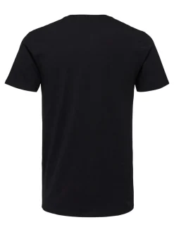 Selected Miesten T-paita, Pima Ss O-neck Musta