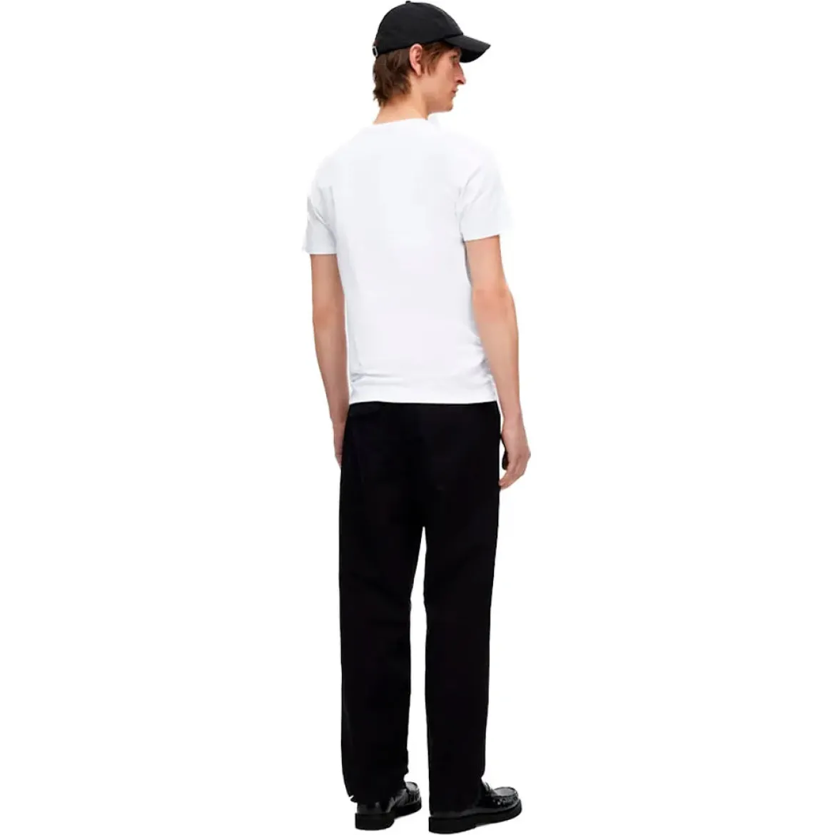 Selected miesten t-paita, ROLAND SS O-NECK Bright White