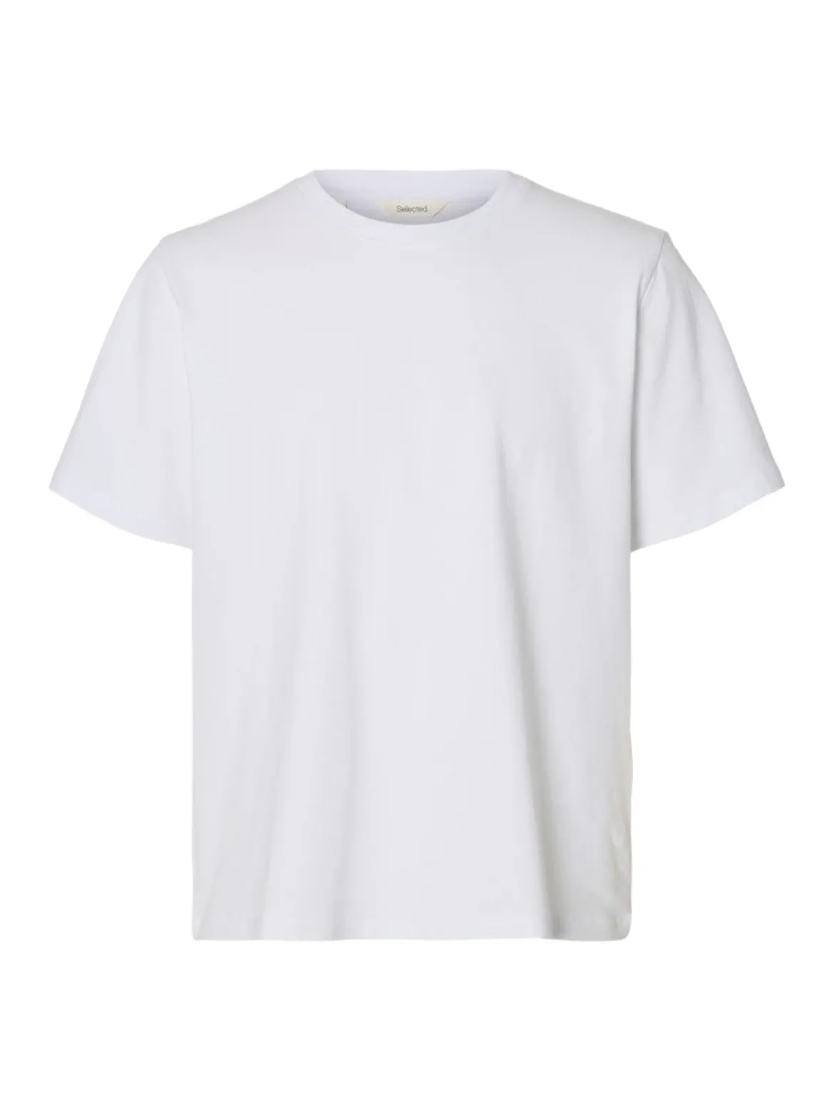 Selected miesten t-paita SLHATLAS SS O-Neck Tee, valkoinen