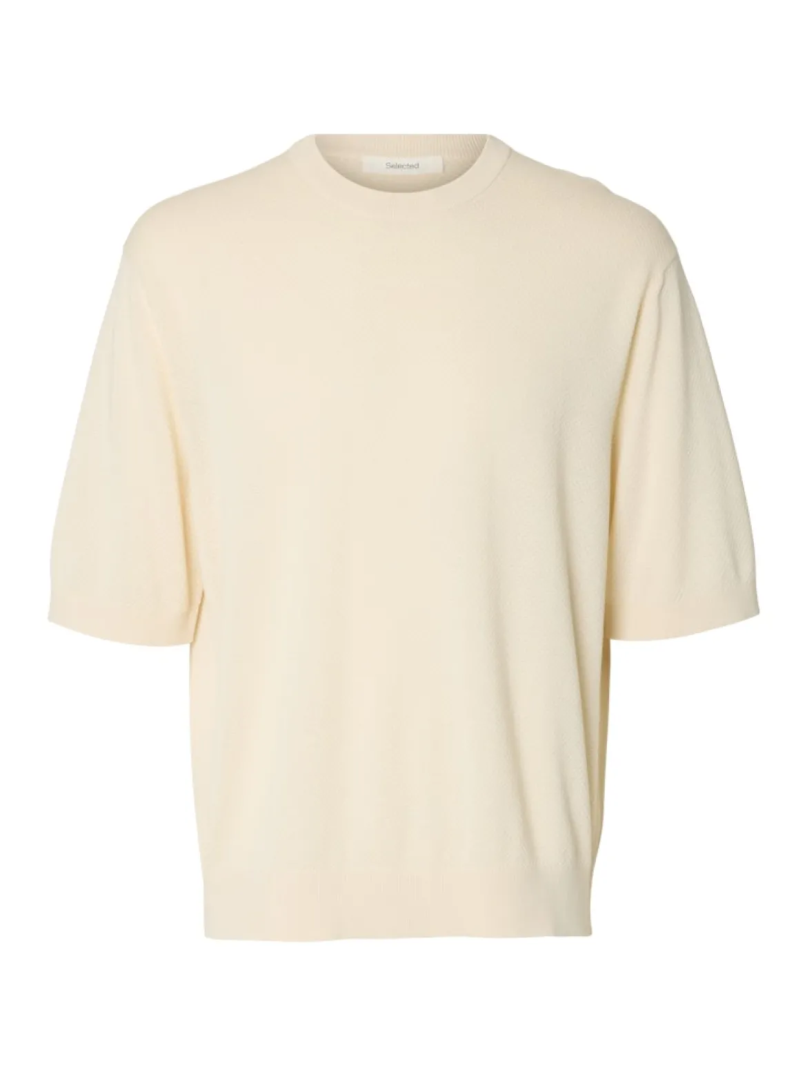 Selected miesten t-paita Slhtorino SS Structure Crew Neck, Birch