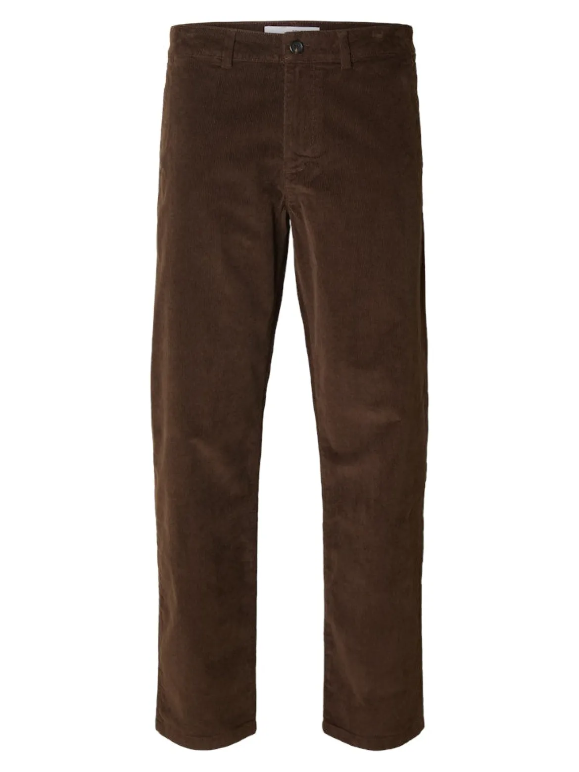 Selected miesten vakosamettihousut K STRAIGHT MILES CORD PANT NOS, ruskea