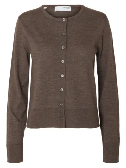 Selected naisten neuletakki, SLFTHEA LS KNIT MERINO CARDIGAN NOOS Delicioso