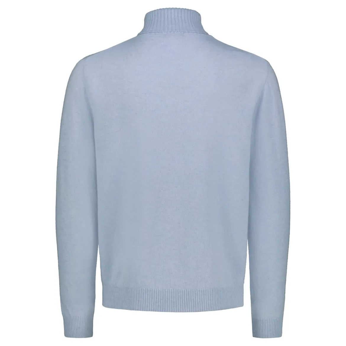 Sinnuu Miehet Pooloneule Rollneck Fine, Made in Italy vaaleansininen