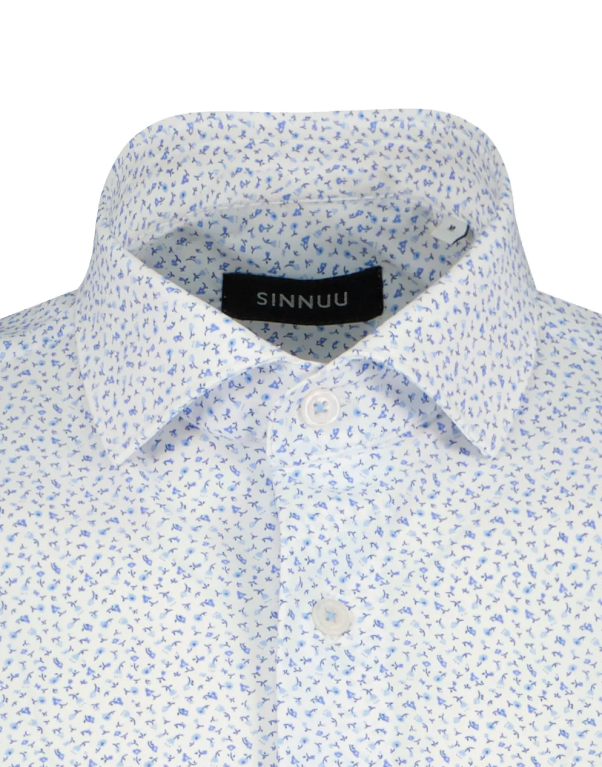 Sinnuu miesten kauluspaita K Technical Performance SS Shirt Microp, sininen kuosi