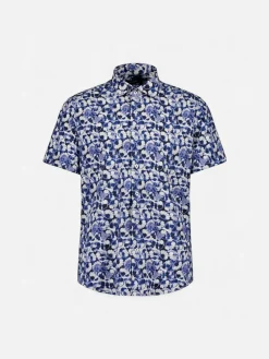 Sinnuu Miesten Kauluspaita, Performance Shirt SS California Sininen Kuosi