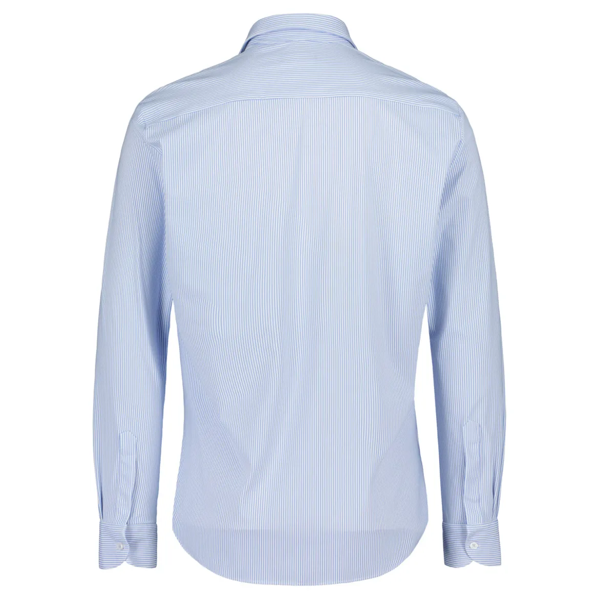 Sinnuu Miesten Kauluspaita Technical Shirt Stripe Made In Europe, raidallinen sininen
