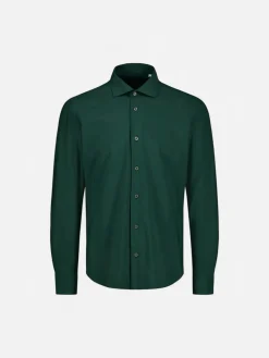 Sinnuu miesten kauluspaita Technical Shirt Made in Europe, tummanvihreä