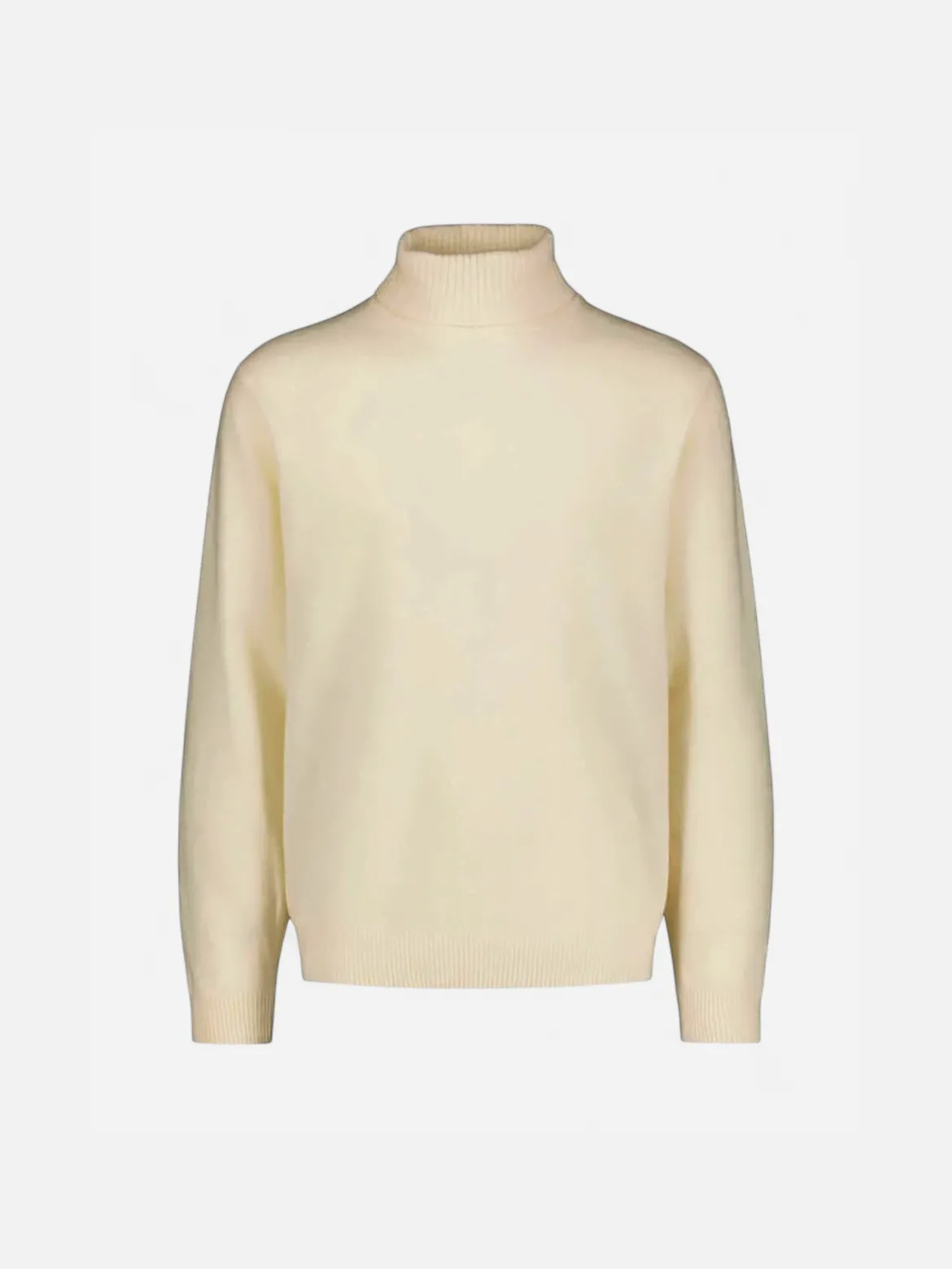 Sinnuu Miesten Neulepoolo ROLLNECK FINE MERINO WOOL MADE IN ITALY Luonnonvalkoinen