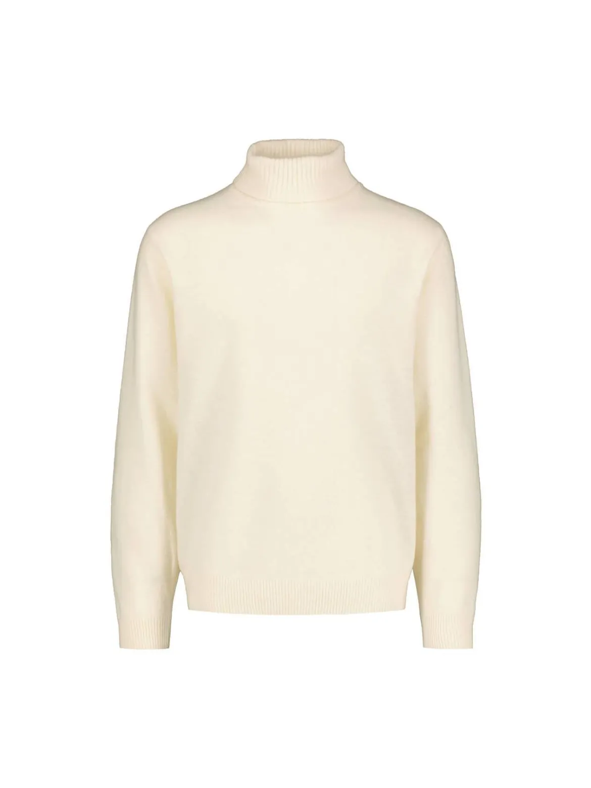 Sinnuu Miesten Neulepoolo ROLLNECK FINE MERINO WOOL MADE IN ITALY Luonnonvalkoinen