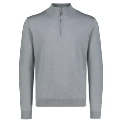 Sinnuu miesten neulepusero Half Zip Merino Wool, harmaa