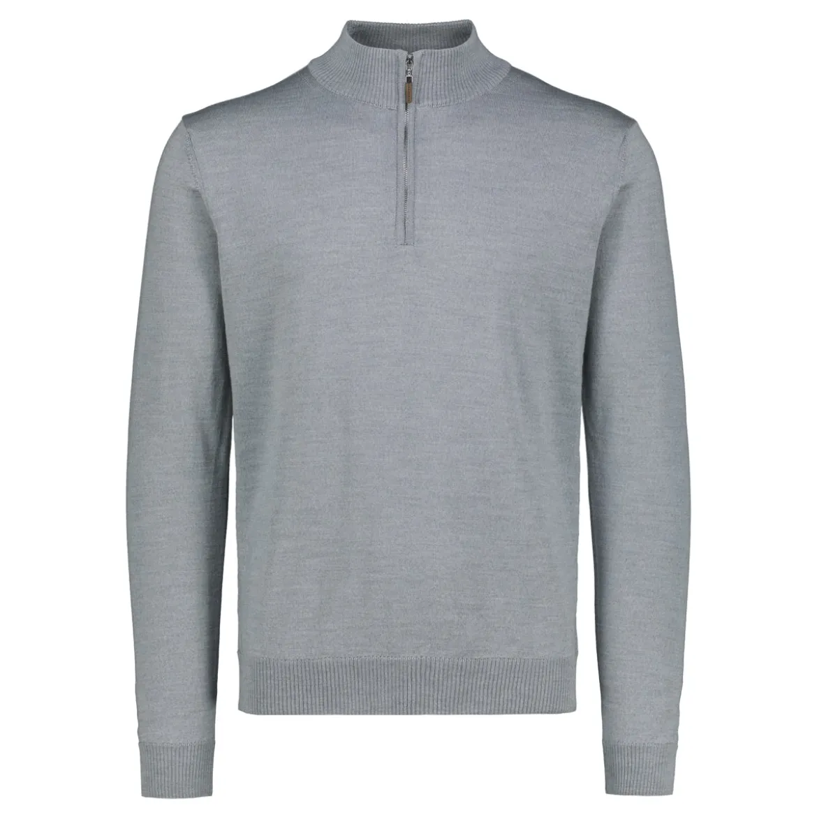 Sinnuu miesten neulepusero Half Zip Merino Wool, harmaa