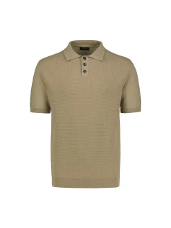 Sinnuu miesten pikeepaita, KNITTED POLO MADE IN ITALY Beige