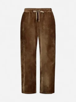 Sinnuu naisten housut Cia Velvet Pants, tummanruskea