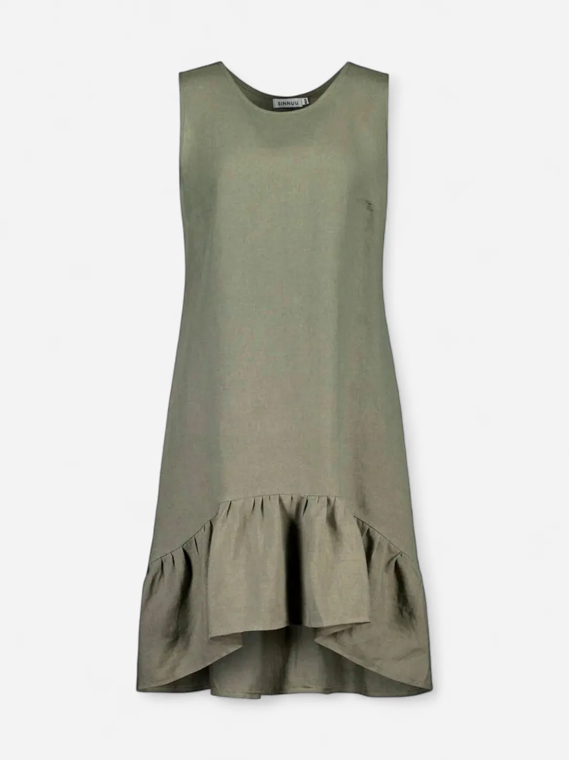 Sinnuu Naisten Pellavamekko, Sinnuu Camilla SL Mekko Khaki