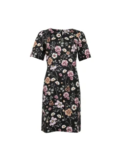 S.T.I Naisten mekko Carenne Print Dress, Musta Kuosi