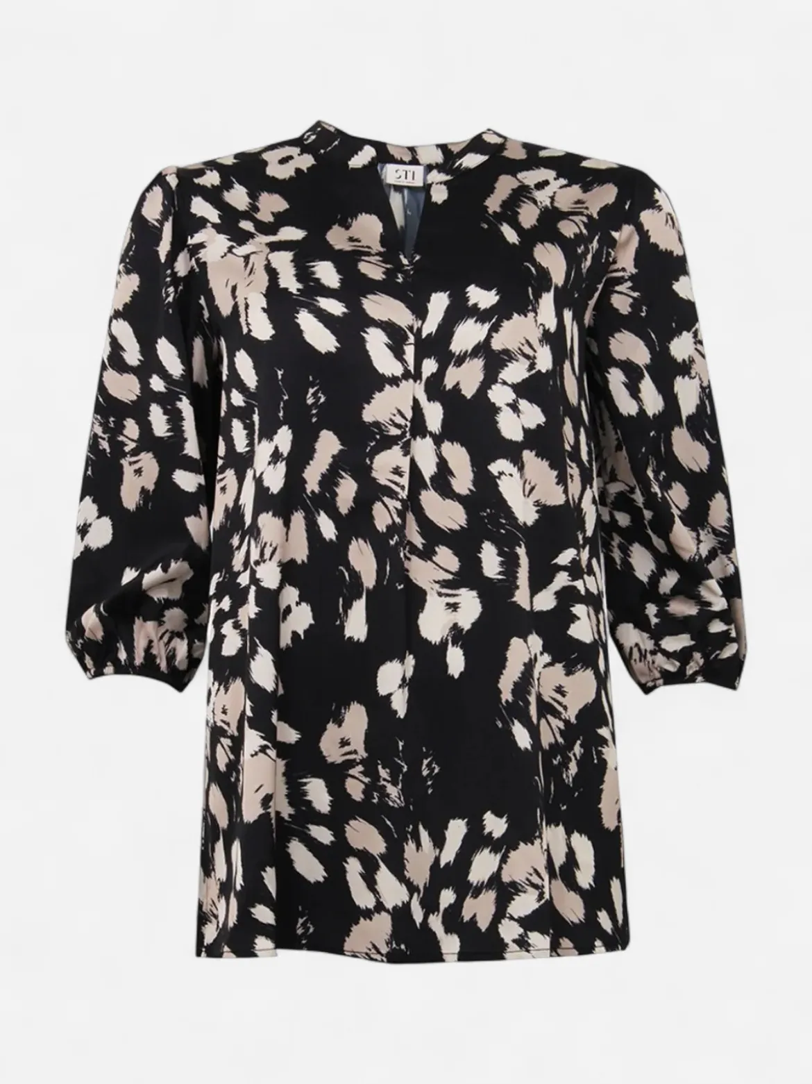 S.T.I naisten pusero Kaidi Tunic Blouse, kuosillinen beige