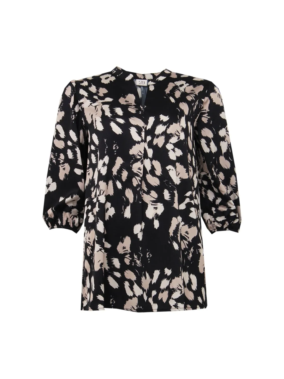S.T.I naisten pusero Kaidi Tunic Blouse, kuosillinen beige