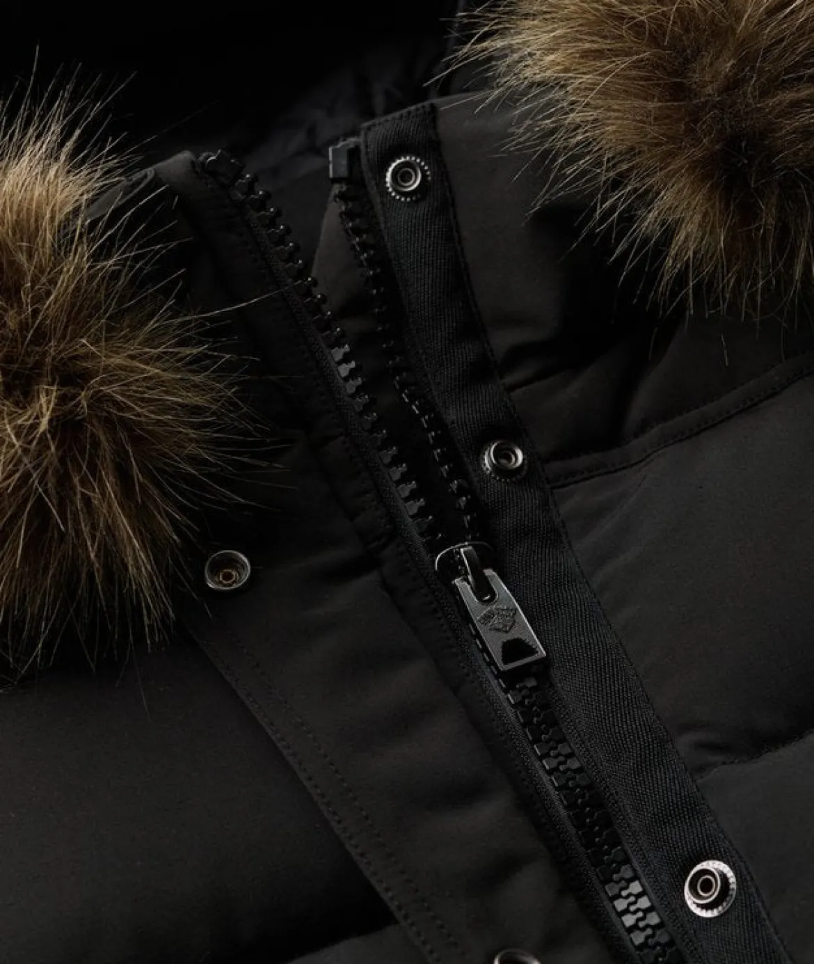 Superdry naisten takki Everest Hooded Bomber Jkt, musta