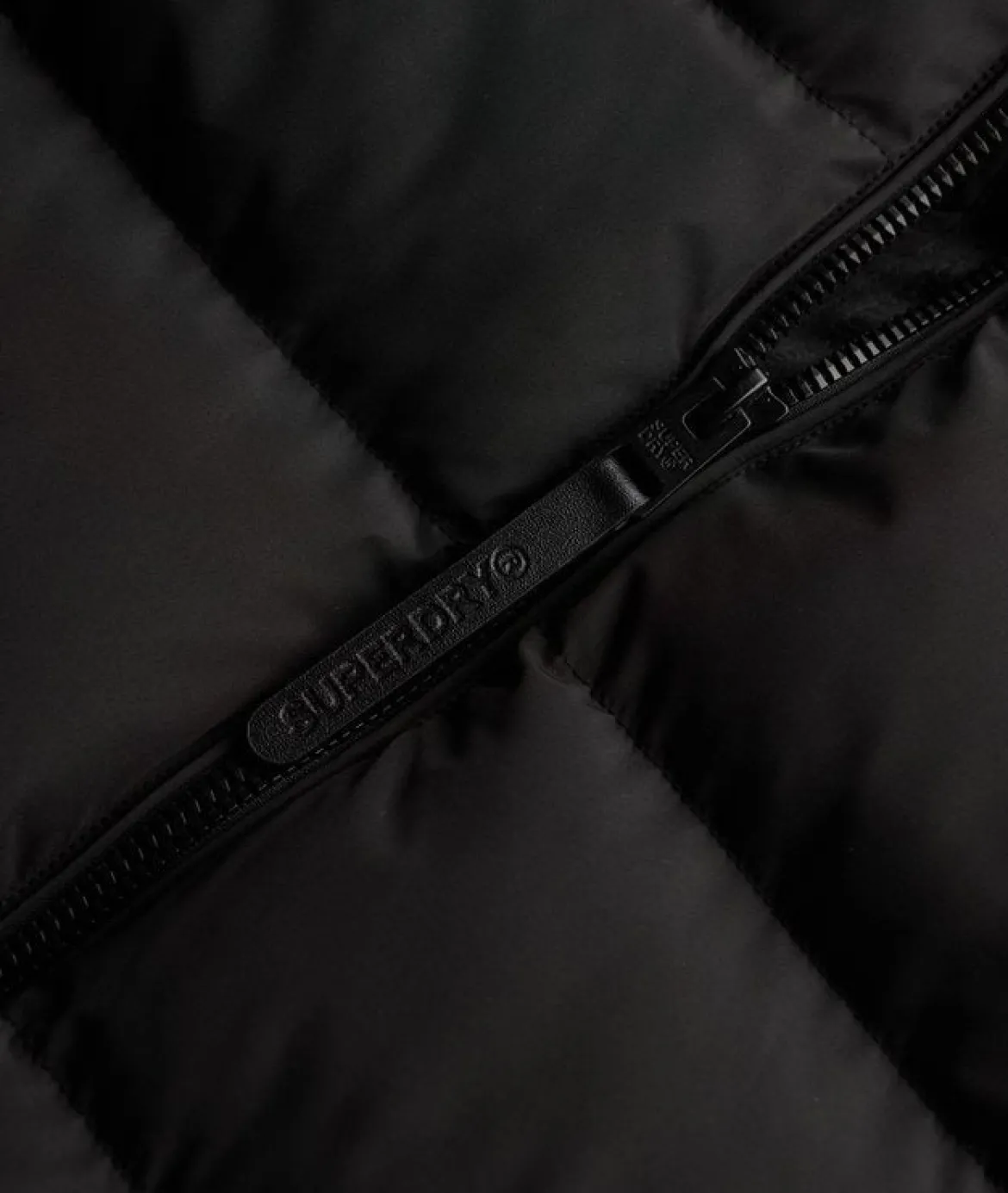 Superdry naisten takki Hooded Sports Puffer Jacket, musta