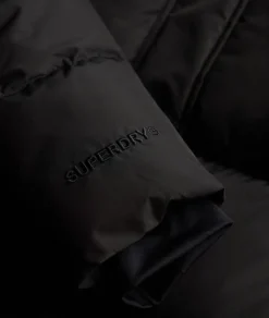 Superdry naisten takki Hooded 5 Baffle Sports Puffer, musta
