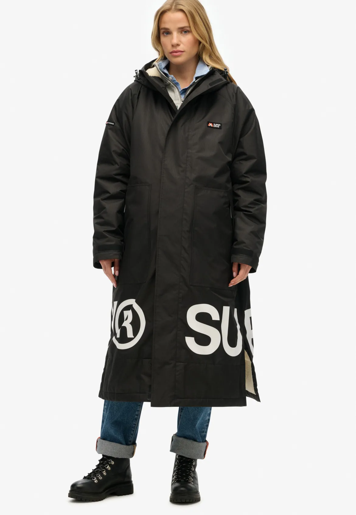 Superdry naisten takki Windbreaker Changing Robe, musta