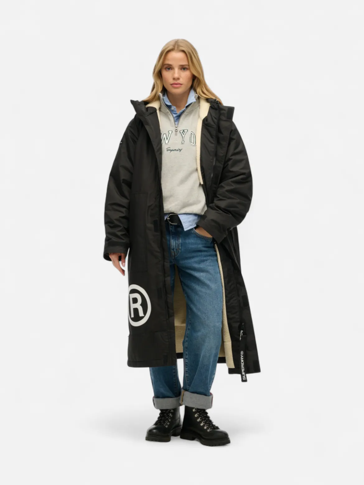 Superdry naisten takki Windbreaker Changing Robe, musta