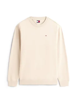 Tommy Jeans miesten collegepaita Reg S Flag Crew, vaalea beige