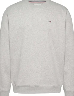 Tommy Jeans Miesten Collegepaita, REG S FLAG CREW Vaaleanharmaa Melee