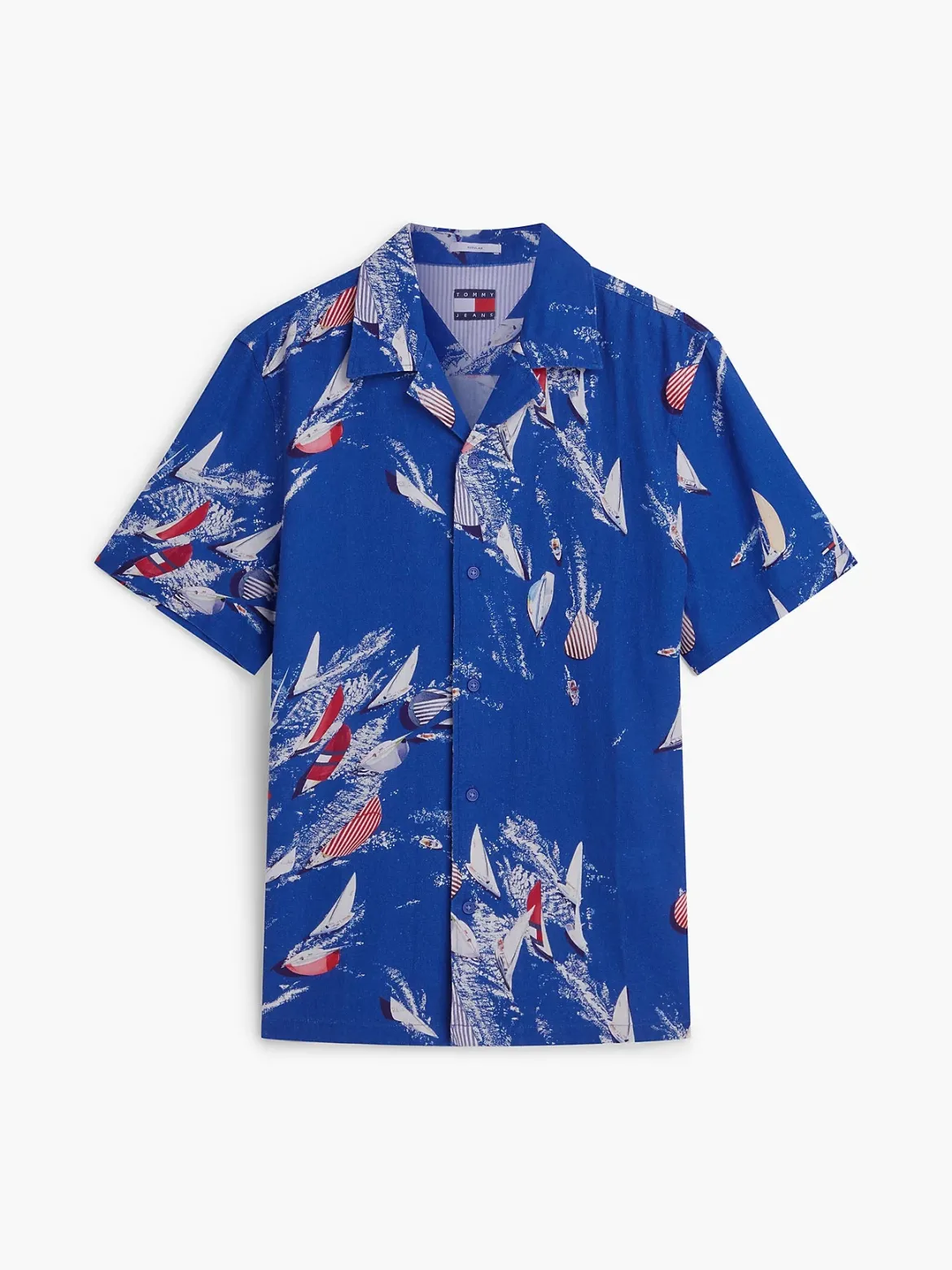 Tommy Jeans miesten kauluspaita Regular, sininen kuosi