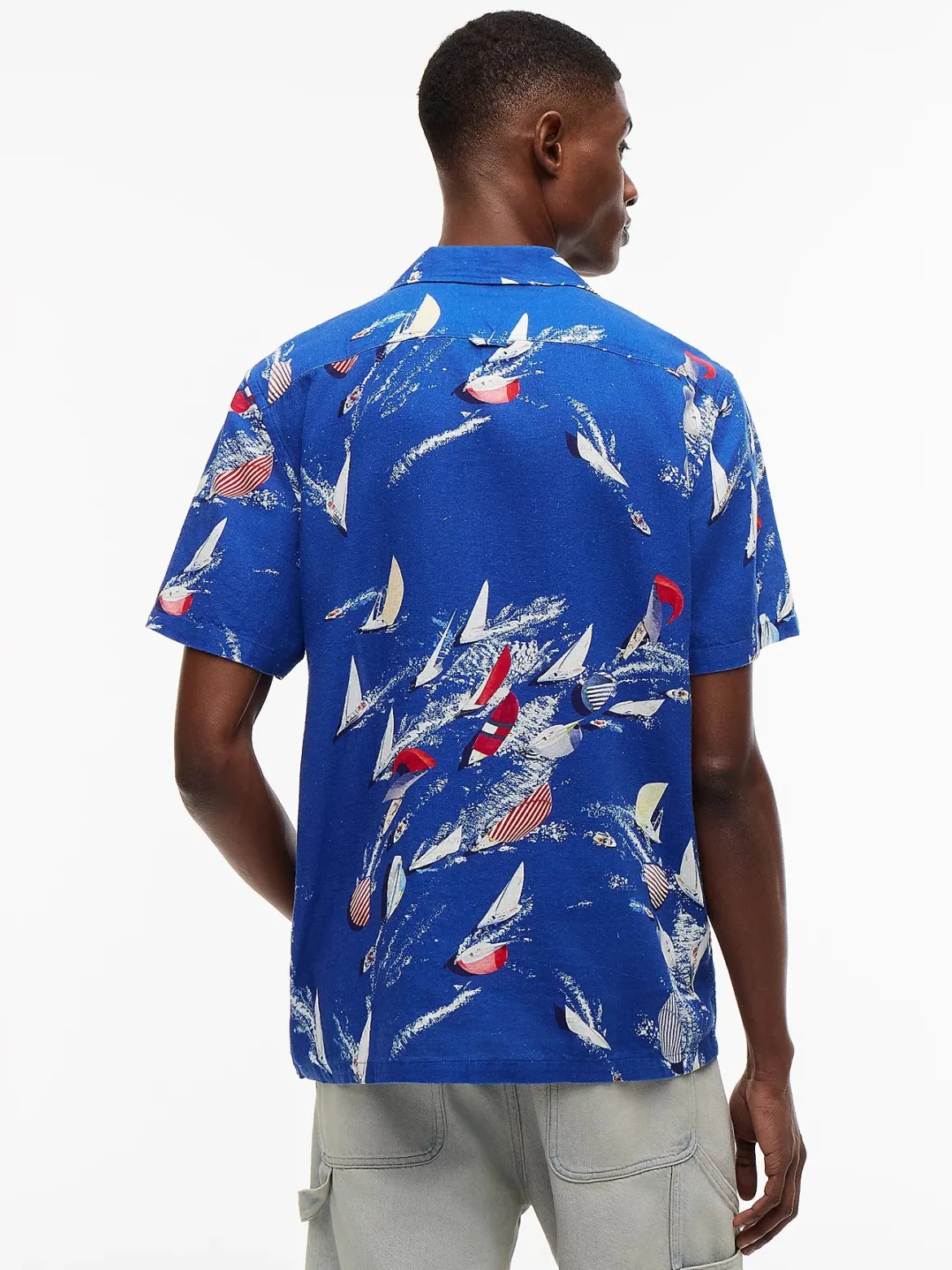 Tommy Jeans miesten kauluspaita Regular, sininen kuosi