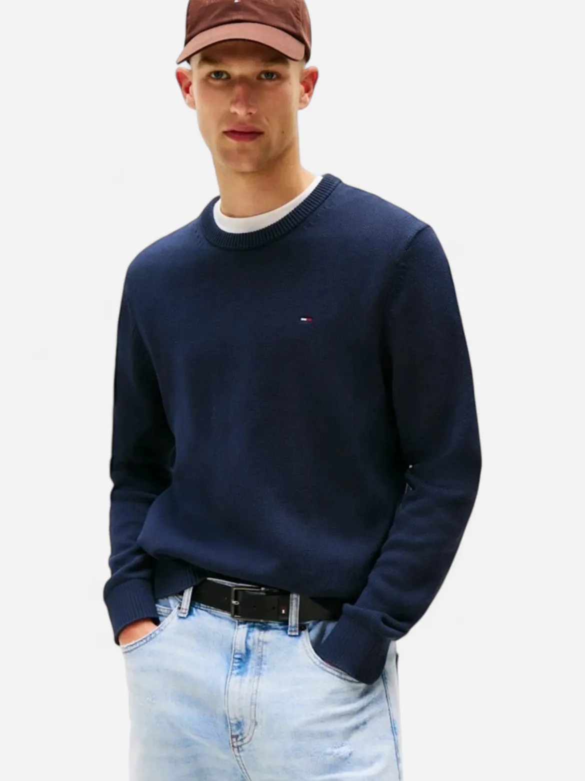 Tommy Jeans miesten neulepusero Essential Sweater, tummansininen